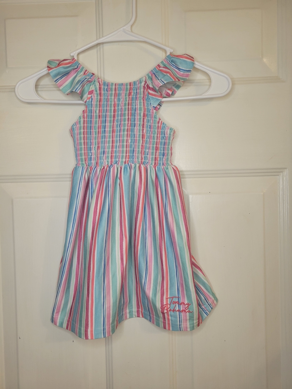 Tommy Bahama Pastel Multicolor Striped Sundress